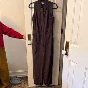 Athleta Dark Gray Sleeveless Jumpsuit